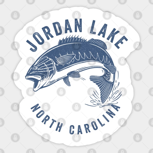 Jordan Lake Reservoir North Carolina Sticker by Eureka Shirts